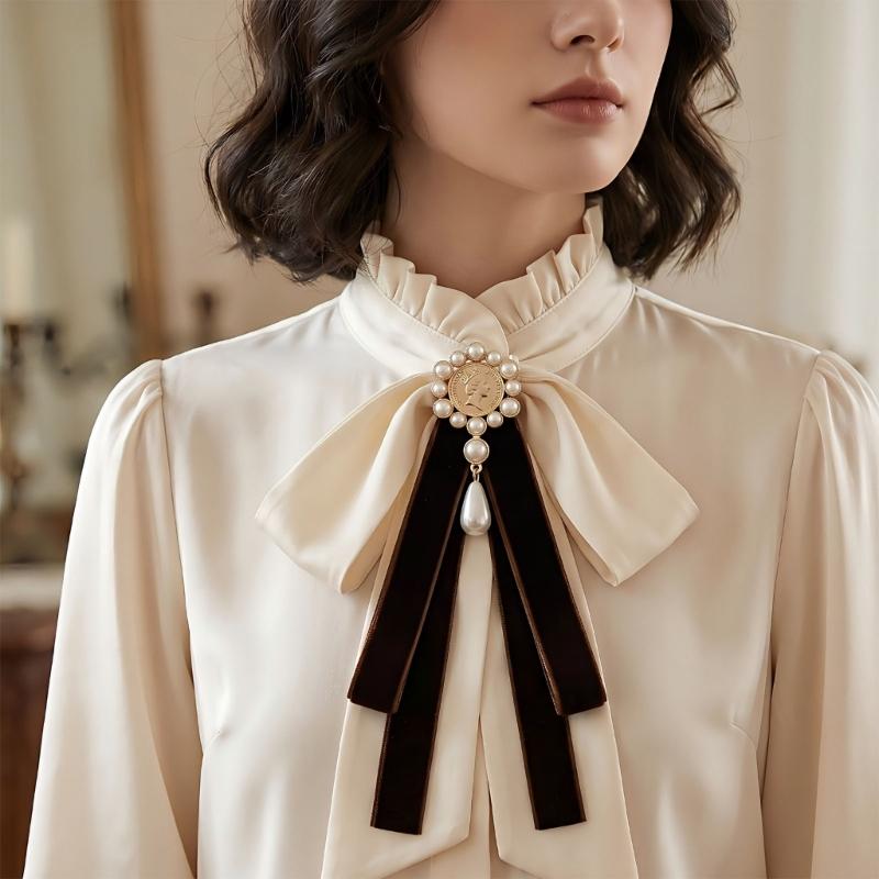 A52E Sophisticated Velvets And Pearls Boutonniere Fashionable Lapel Accessory Perfect For Men Women And Teens