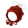 Ear Protection Autumn Winter Hat Solid Color Kids Cap Vintage Hand Knitted Hat  Girl