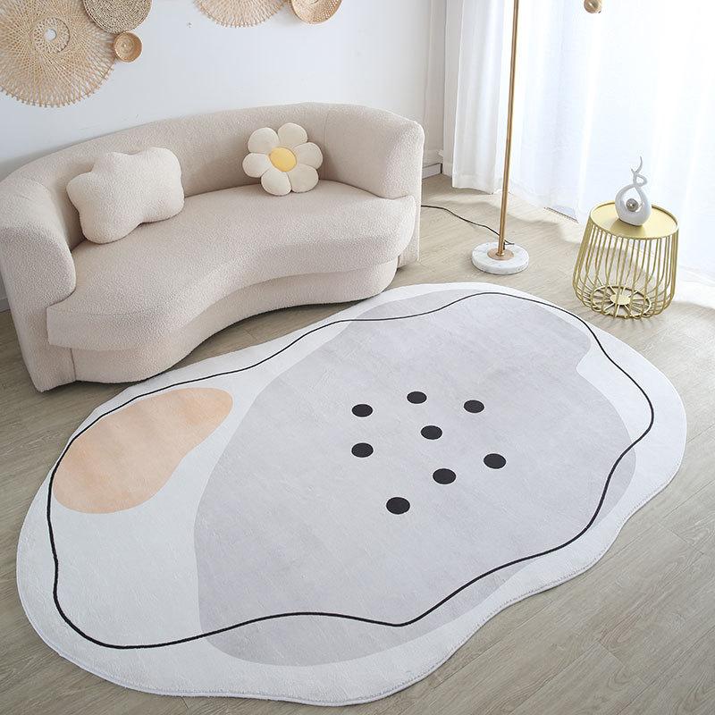 Irregular Living Room Carpet Minimalist Style Bedroom Blanket Household Children's Room Carpet Mat