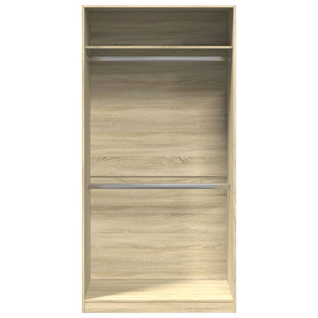 Wardrobe in Sonoma Oak Finish 100 x 50 x 200 cm Engineered Wood