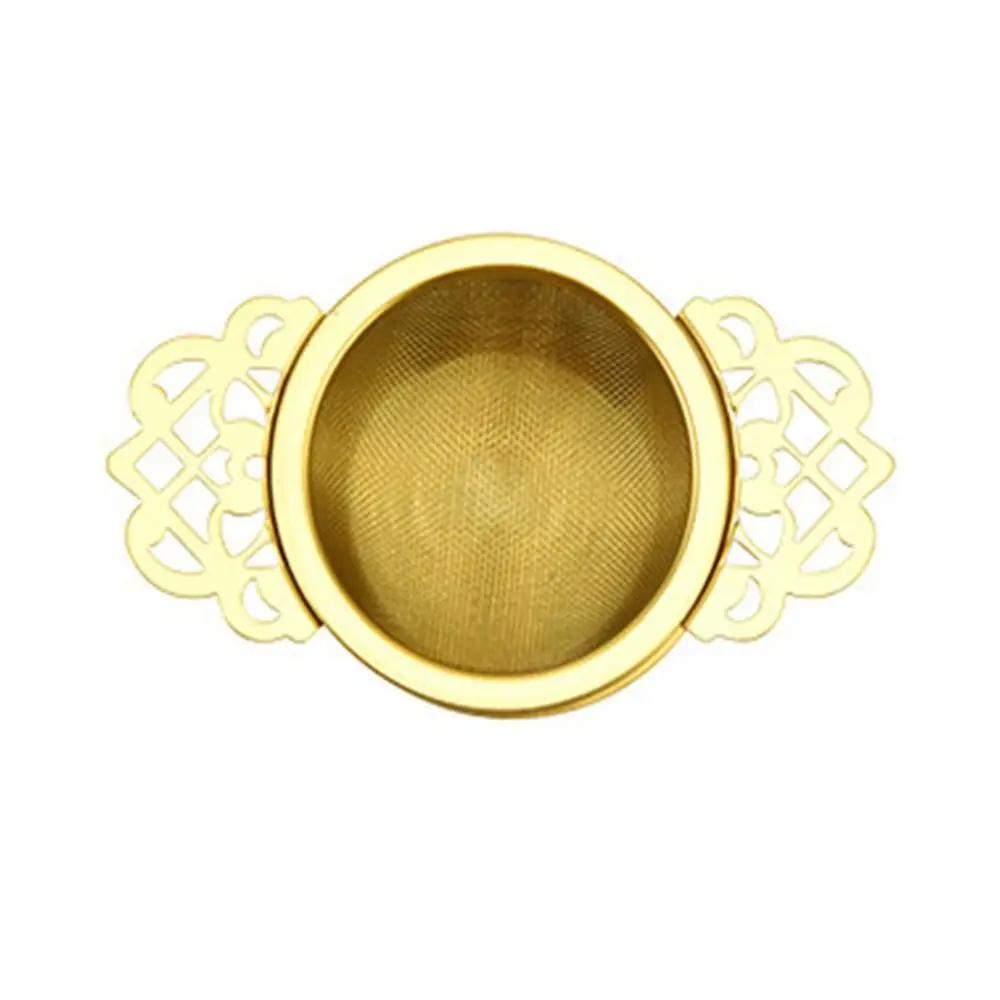 304 Stainless Steel Tea Infuser Double-layer Fine Mesh Tea Strainer Lace Tea Drain Useful Tea Infusers Teaware Kitchen DIY