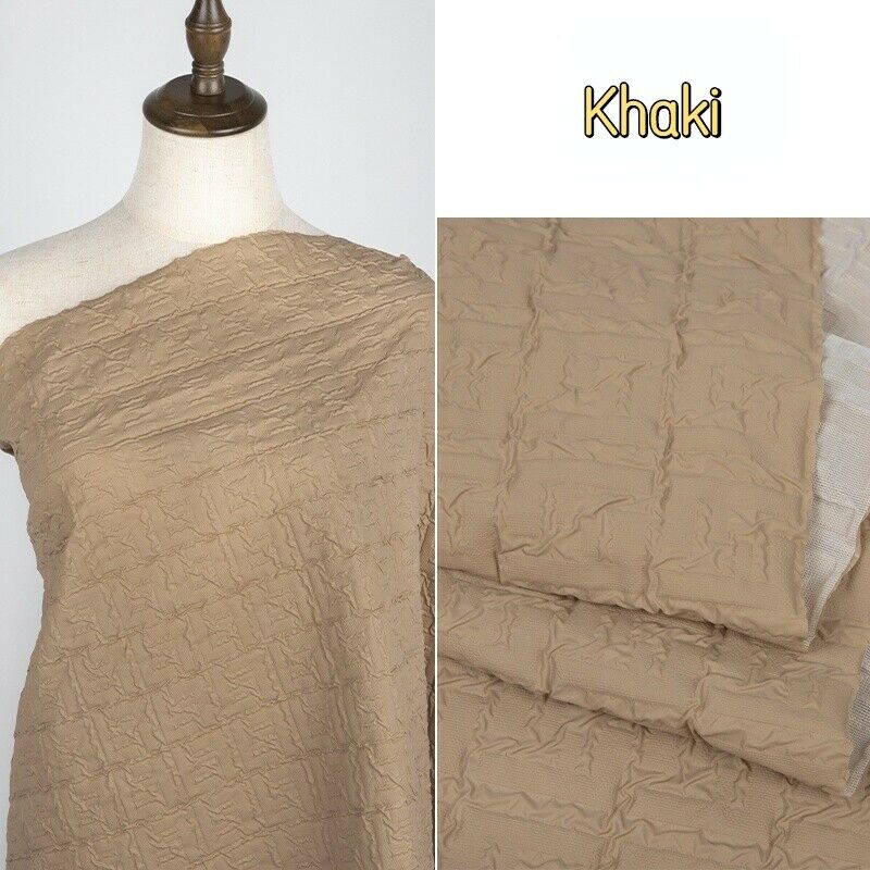 100*140cm Waterproof Embossed Winter Quilted Cotton Fabric For Making Padded Jacket Down Coat Wrinkled Down Jacket Fabric