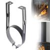 Portable Chimney Pipe Clamps Adjustable Sturdy Stainless Steel Holders for Wall Support Diameter 150 Mm Designs