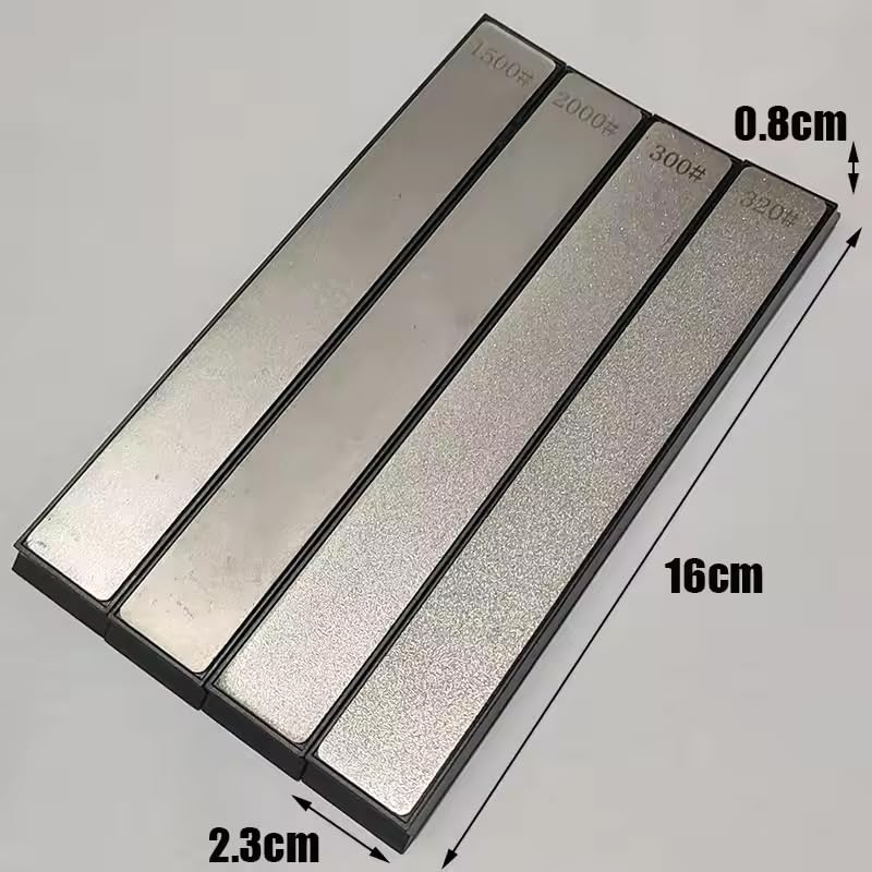 Zmart 80-3000 Körnung Diamant-Wetzsteine, 10-teiliges Set, Mehrzweck-Outdoor-Schärfer, Festwinkel-Schärfer und Korrekturstein