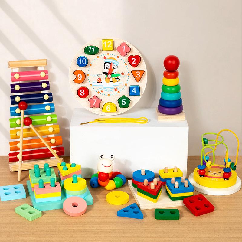 Montessori Holzxylophon Musikset für Kinder - 8-Ton Lernspielzeug für Mädchen & Jungen