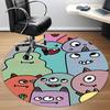 1pc Monster Creatures Office Round Area Rug, Under Office Chairs Bedroom Living Room Home Decor, Room Deco