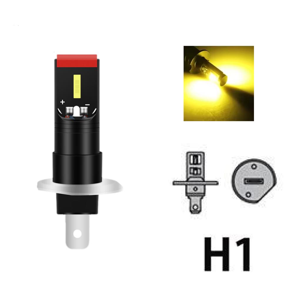 2pcs H3 Led H1 LED Bulbs Base Socket Fog Lights Super Bright For Day Driving Running Light High Low Beam Long Distance Headlight