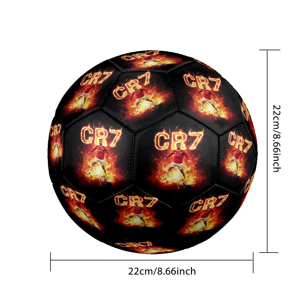 Ronaldo's Iconic Strike Size 5 Football Machine Sewn Indoor/Outdoor Training and Matches Soccer Accessory Perfect Birthday Christmas Gift Idea