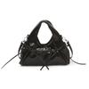 Korean Style Ballet Core Ruched Bow  Bag For Women Fashi Shoulder Crossbody Bag Elegant Underarm Hobo Bag Niche Handbag