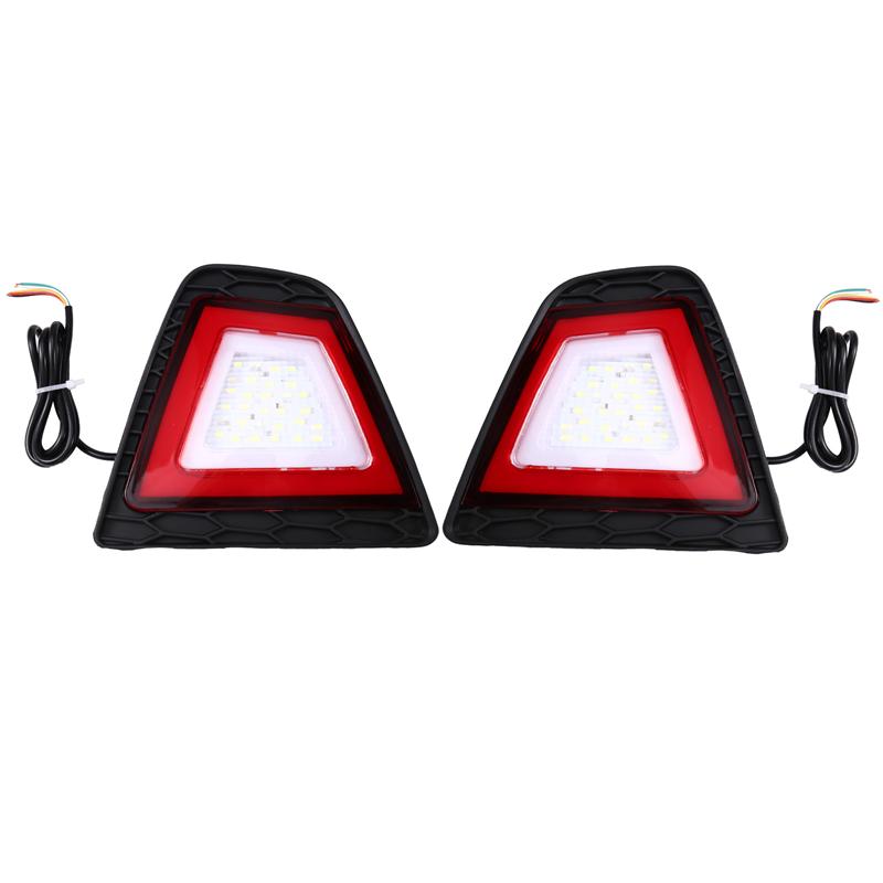 Car Daytime Running Brake Turn Signal Reversing LED Rear Bumper Lights For Honda Fit 2014-2017