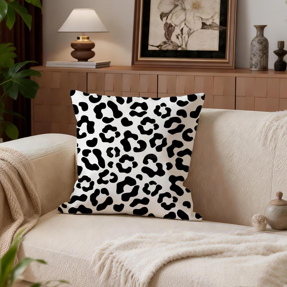 Art Outline Leopard Cushion Cover Cushion Cover Set 4Pcs 50X50 45X45 40X40 Pillowcase Decorative Sofa Home Decor