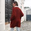 GMXIA Damen Vintage Casual Solid Color Print Herbst Winter Langarm Pullover & Mäntel Pullover Mantel