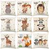 Niedlicher Tierdruck Kissenbezug Leinen Druck Zuhause Sofa Kissenbezug Wohnzimmer Schlafzimmer Kissenbezug
