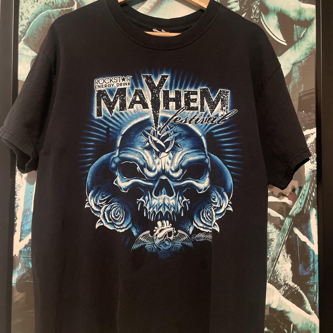 2008 Vintage Mayhem Festival Band Black Short Sleeve Unisex Shirt S-5XL WA0632 XXL