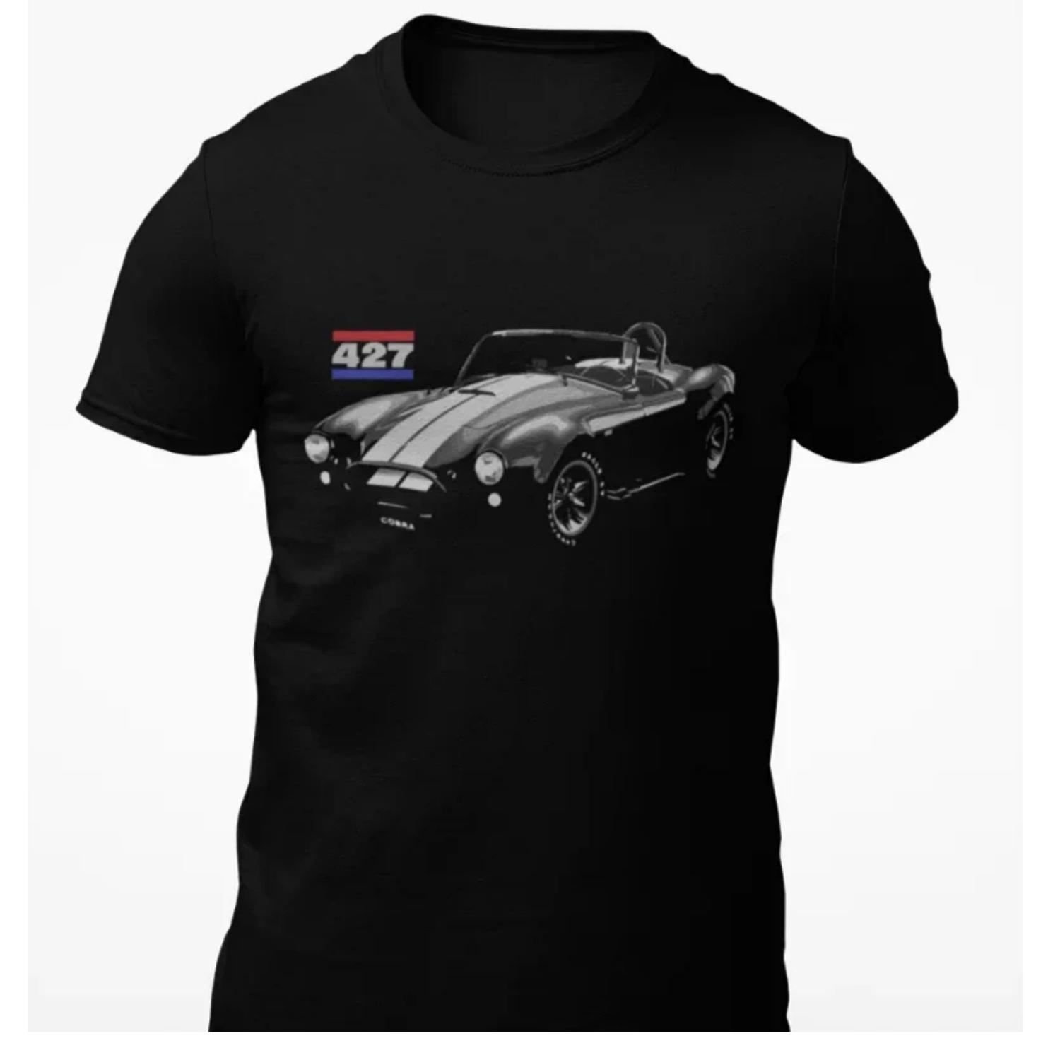 

Cobra 427 Muscle Car T-Shirt Short Sleeve Casual 100% Cotton O-Neck Summer Mens T-shirt Size S-3XL S чёрный