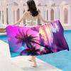 Telo mare motivo palme tramonto protezione solare antivento adatto per spiaggia piscina campeggio viaggio coperta da spiaggia