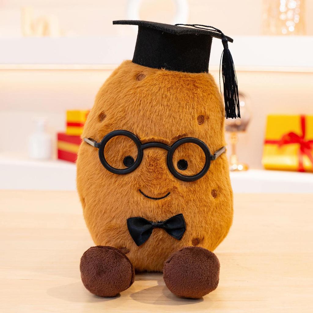 Adorable Graduate Capybara Plush Toy with Cap