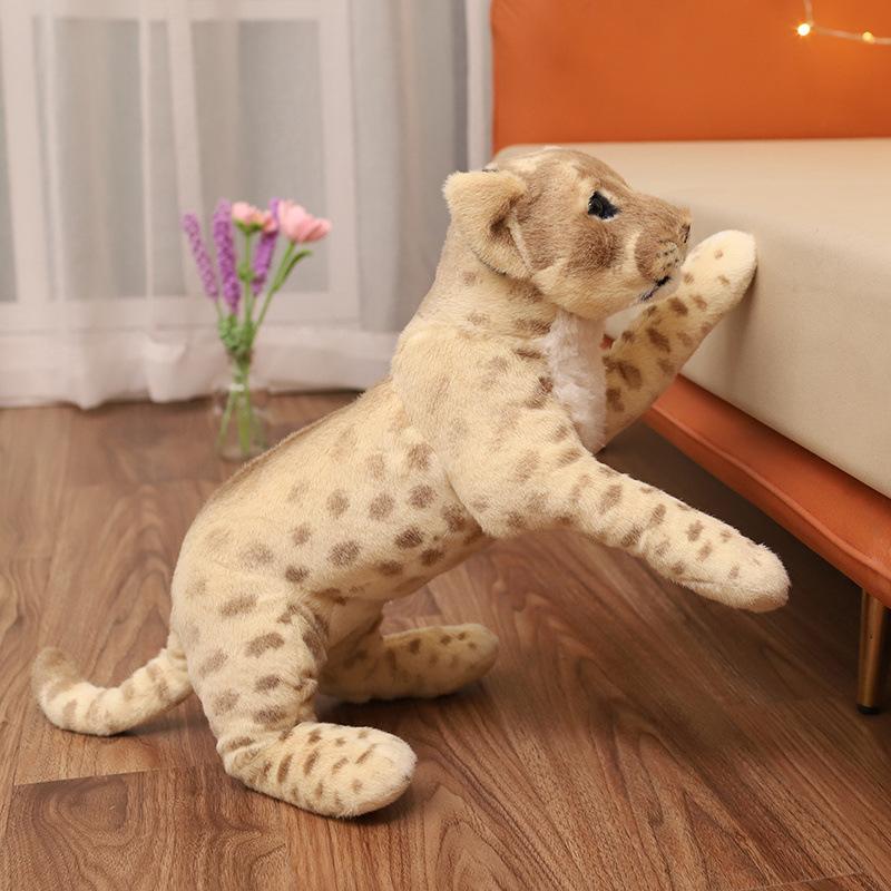 

Simulated animal lion cub tiger doll plush toy leopard doll children accompany soothing doll 39cm（0.25kg） левиний