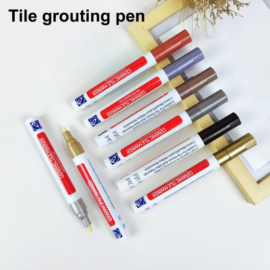 Grout Pen Tile Grout Paint Marker Waterproof Tile Gap Repair Color Pen for Tiles Floor Wall Bathroom Kitchen Repair Tools