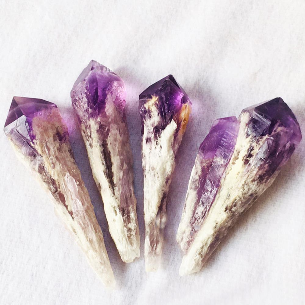 Natural Uruguay Amethyst Backbone Crystal Scepter Wand Single Point Cluster Crystal Wand Home Decoration Mineral Specimen Gift