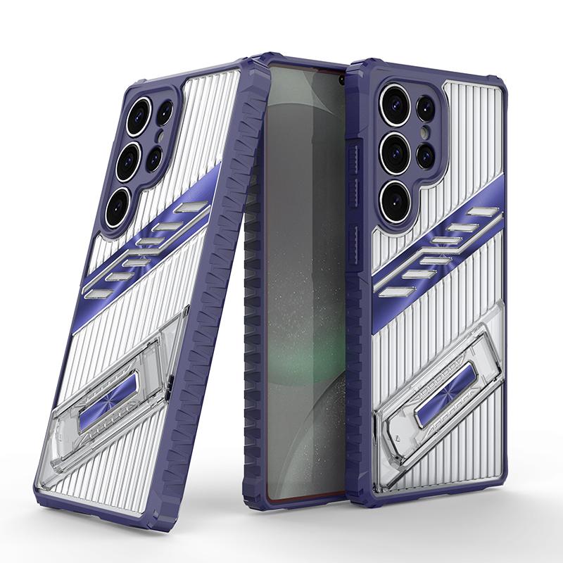 For Samsung Galaxy S23 FE S25 S24 S23 Ultra S24 FE S25 Plus Shockproof Phone Case with Invisible Stand Camera Protection
