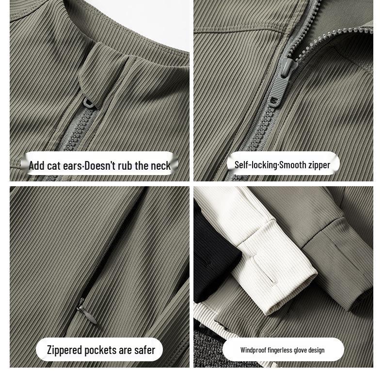 Women's Autumn/Winter 2024 Velvet-Lined Yoga Jacket and Sports Set: Professional Long Sleeve Running and Cycling Suit