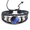 Bracciale Coppia Corda Mano 12 Costellazioni Multistrato Intrecciato Luminoso Gioiello, Unisex, San Valentino, Regalo di Compleanno
