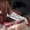 Stainless Steel Meat Cleaver Kitchen Household Boning Knife Hand Forged Hammer Pattern Slicing Knife Fish Knife Barbecue Knife