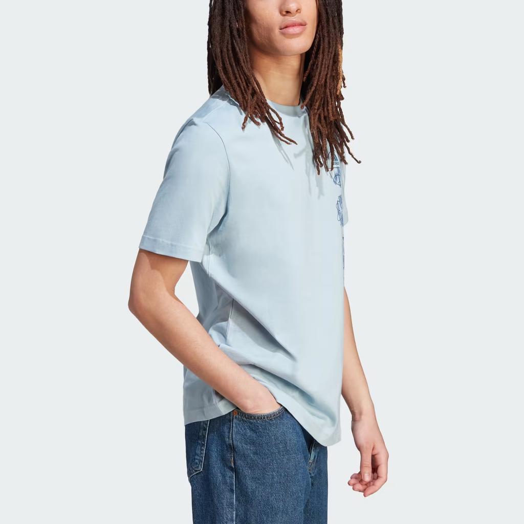 New Adidas T Shirts Men Blue IL5404