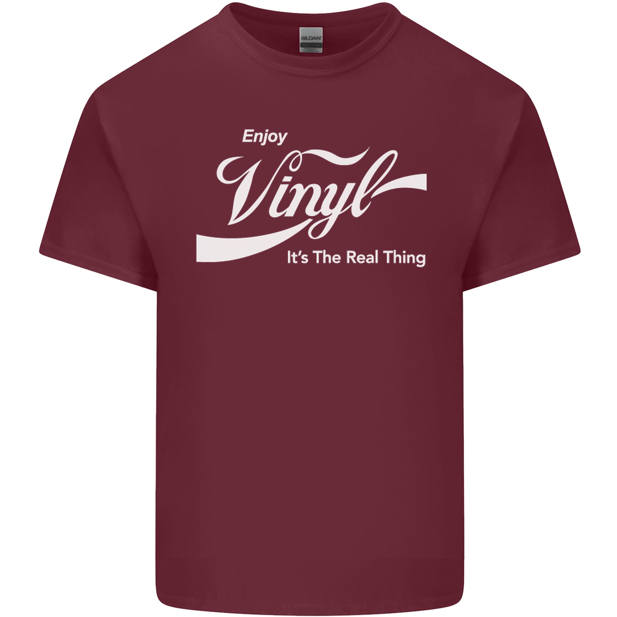 Enjoy Vinyl DJ DJing Decks Turntable Funny Unisexs Light Cotton TShirt S