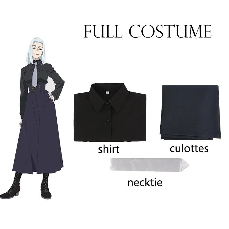 Anime Jujutsu Kaisen Mei Mei Cosplay Kostým Uniforma Košile Culottes Kravata Paruka Kompletní sada Kostým pro Halloween na karnevalovou párty pro ženy