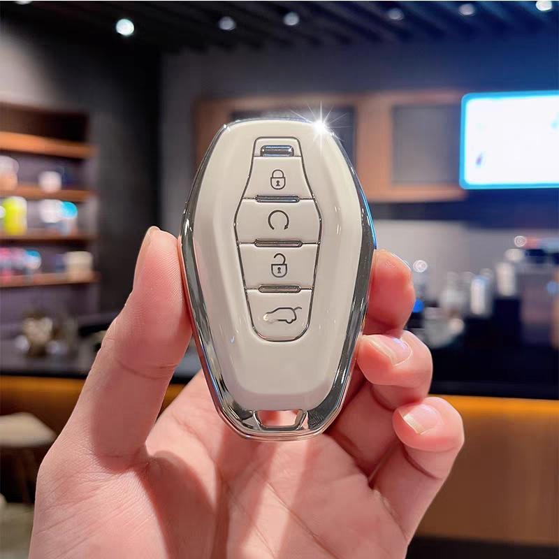 

for Jetour X70 Plus 2025 2026 Accessories Car Key Case Keychain Remote Protection Cover Shell Housing Ring Holder Fob for Jetour X70