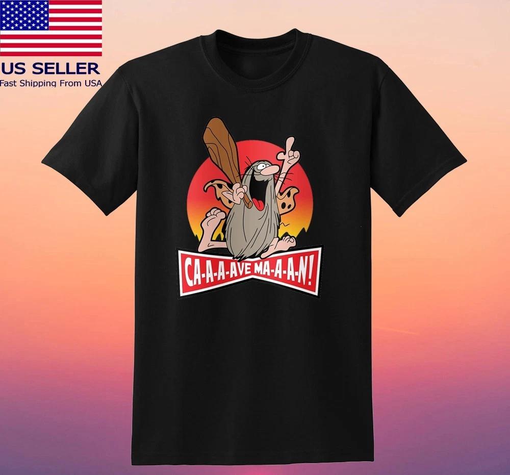 Captain Caveman Cartoon Men s Black Size S-5XL S
