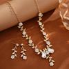 Sunflower Rhinestone Crystal Jewelry Set: Necklace & Earrings for Women