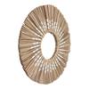 Seagrass Wall Mirror Hand Woven Decorative Round Seagrass Hanging Mirror for Entryway Bedroom Bathroom Original Color