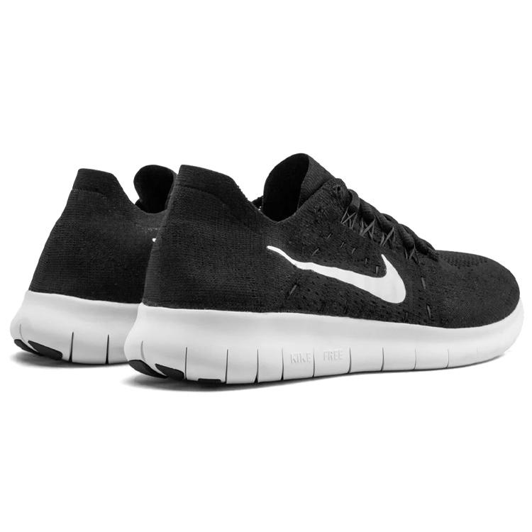 New Nike Free Rn Flyknit 2017 Black/White Anthracite Women's 880844-001