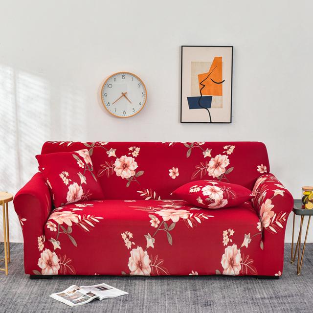 String Printed Couch Covers For Family Space Elastic Stretch Slipcover Sectional Corner Couch Protective Covers 1 /2 /3 /4 -Seater
