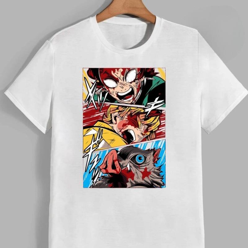 2025 Summer Hot T-Shirt Men Women 100% Cotton Plus Size Streetwear Casual O-Neck Japanese Anime Printed Oversized Top