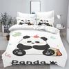 Süßes Cartoon-Panda-Bettwäscheset Bettbezug Kissenbezug Bettwäscheset Erwachsener Junge Mädchen Schlafzimmerdekoration Kindergeschenk Einzel Doppel Große Größe