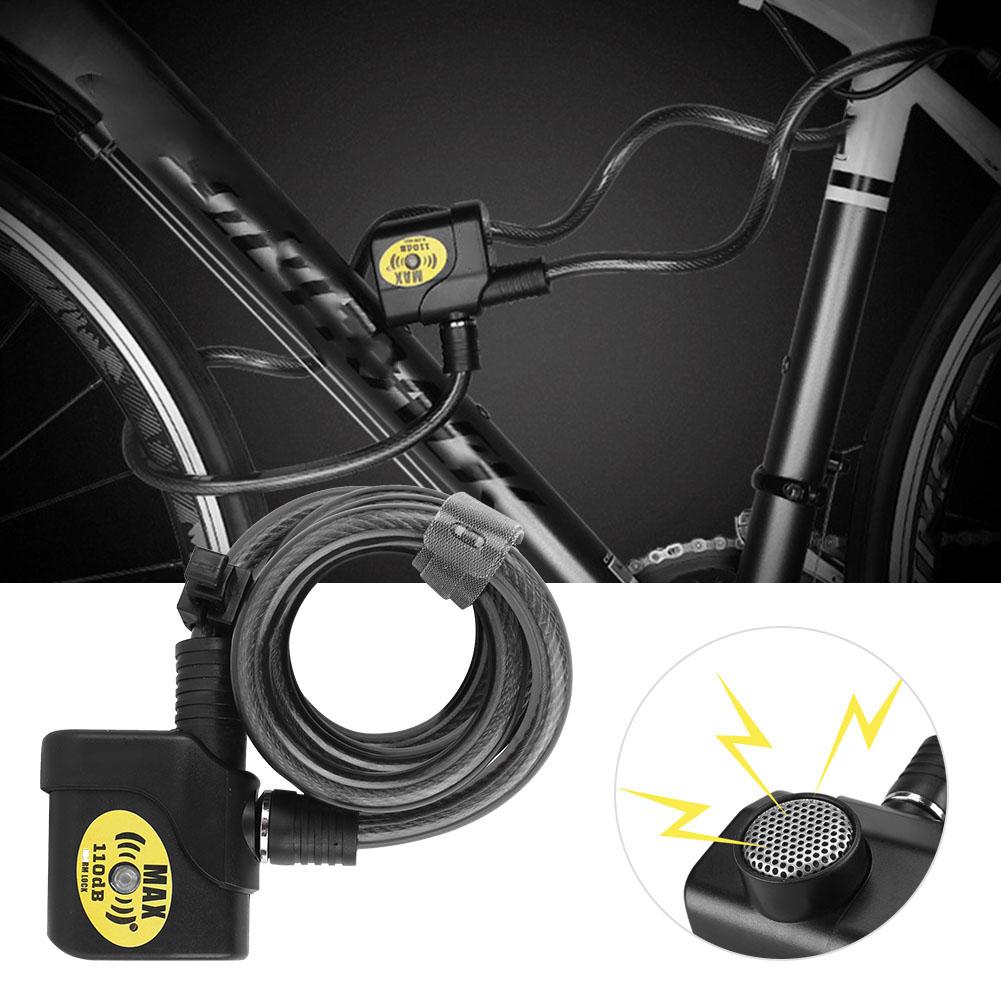 Elektronisches 110dB Alarm-Kettenschloss Diebstahlschutz für Fahrrad Motorrad