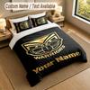 Bedding Set 1 Duvet Cover 2 Pillowcases Wigan Warriors Print Soft Bed Linen Bedroom Decor