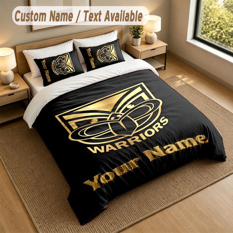 Bedding Set 1 Duvet Cover 2 Pillowcases Wigan Warriors Print Soft Bed Linen Bedroom Decor