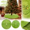 Green Plush Christmas Tree Skirt, Fuzzy Holiday Decoration for Festive Christmas Home Decor
