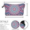 Damen Make-up Tasche Vintage Mandala Print Kosmetiktasche Leichte Clutch Münzfach Reißverschluss Tragbare Make-up Tasche Kulturtasche