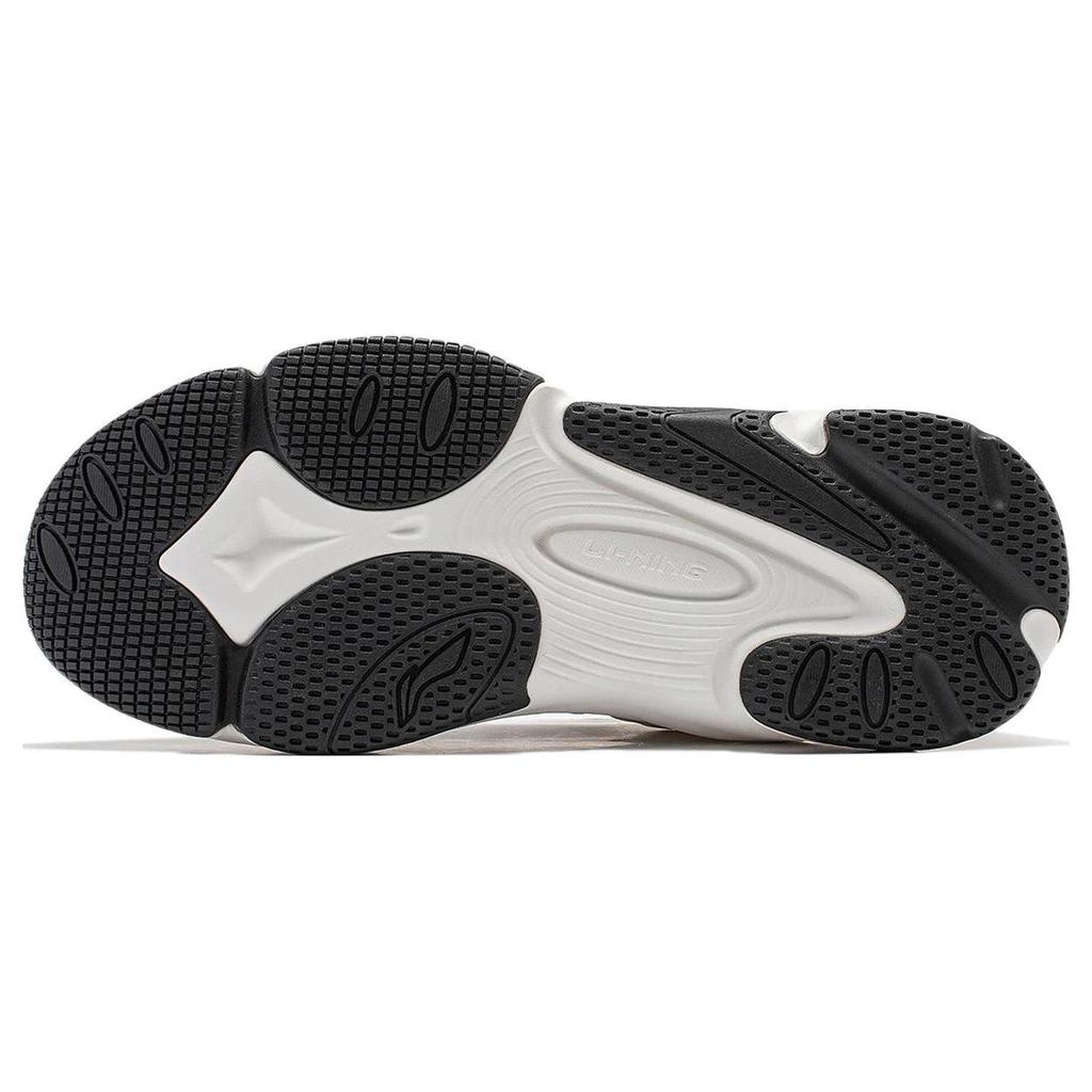Li Ning Wing Style Slip Resistant Abrasion Resistant Low Top Casual Shoes Men's Black White AGCT461-1