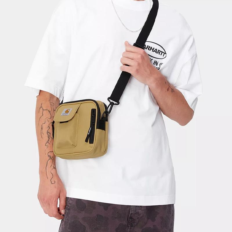 New Carhartt WIP Recycled Polyester Blend Canvas Shoulder Bag, Crossbody Bag Trumpets Men's Yellow I031470-1YH-XX