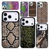 Capa Case for iPhone 17 Air 16 Pro Max 15 Plus 11 13 Mini 14 12 Back Phone Cover Snake Skin