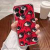 Scary Red Evil Demon Eyes Phone Case For iPhone 17,16,15,14,13,12,11 Plus,Pro,Max,XR,XS,Plus,E,SE4,Mini Transparent Cover