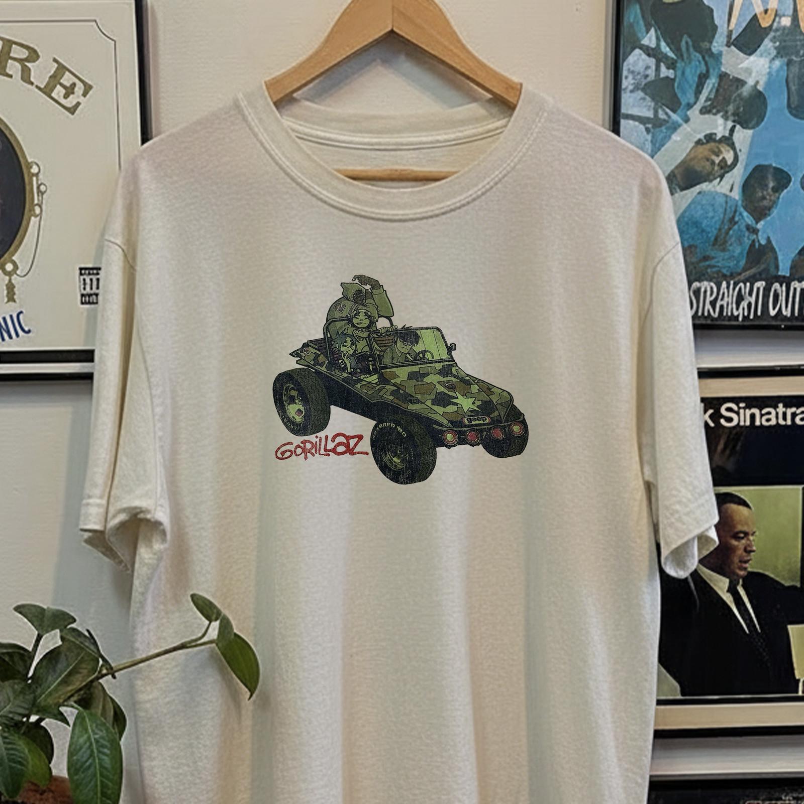 Gorillaz Promo Aged T-Shirt White XL S