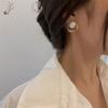 Luxury Crystal Pearl Gold Color Drop Earrings For Women Girl  Elegant Personality Shiny D Letter Earring Fashion Jewelry